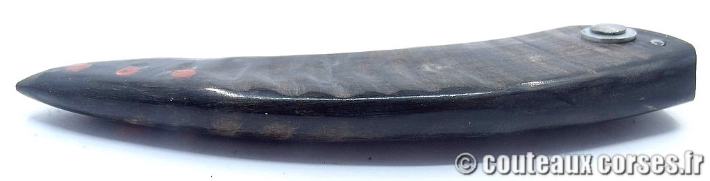 Couteau artisanal corse, A Vellutini cc557 Curnicciolu lame acier inox trempe douce 3.0 mm manche bouc-DPPMDF854-3
