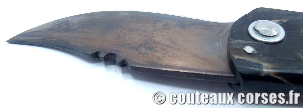Couteau artisanal corse, A Vellutini 6 19cc Curnicciolu lame acier inox trempe douce 3.0 mm manche bouc-DPPMDF854-8