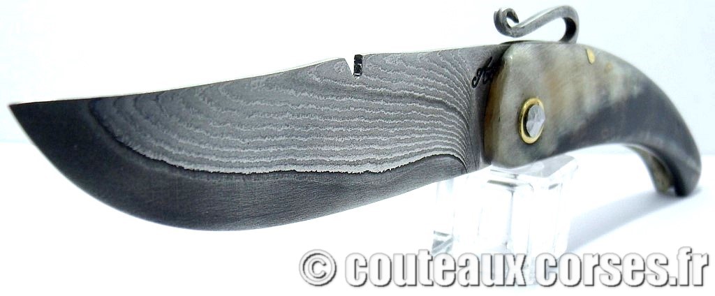 couteau corse artisanal piémontais corne bélier et acier carbone Couteau-corse-agostini-VFDRP725-1