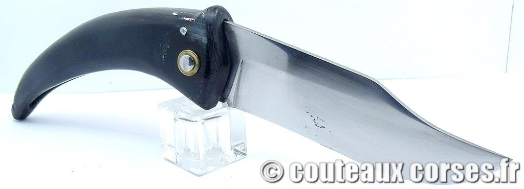 Couteau artisanal corse, A Vellutini 898 cc Curnicciolu lame acier inox trempe douce 3.0 mm manche bouc-HGFDPM852-10