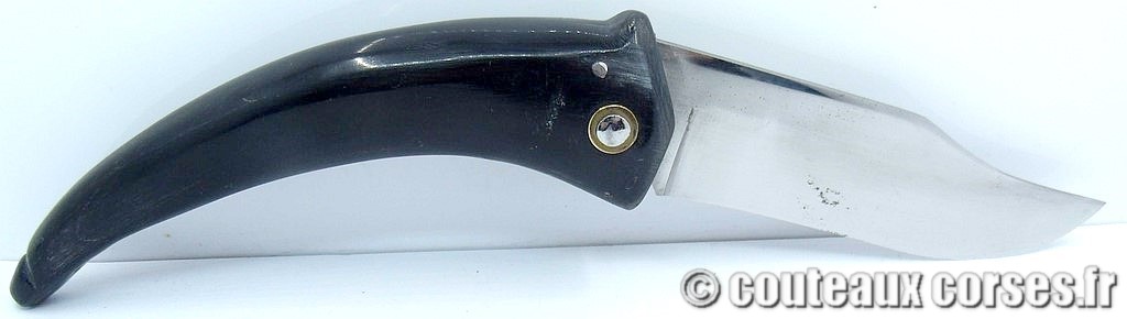 Couteau artisanal corse, A Vellutini cb2 Curnicciolu lame acier inox trempe douce 3.0 mm manche bouc-HGFDPM852-6