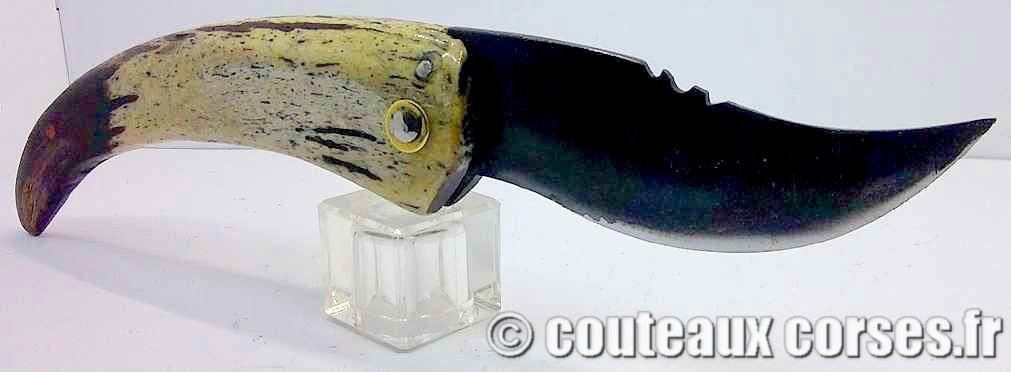Couteau artisanal corse, A Vellutini 898 cc Curnicciolu lame acier inox trempe douce 3.0 mm manche bouc-FGDSQ997-10