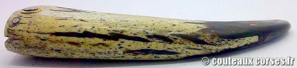 Couteau artisanal corse, A Vellutini cc557 Curnicciolu lame acier inox trempe douce 3.0 mm manche bouc-FGDSQ997-3