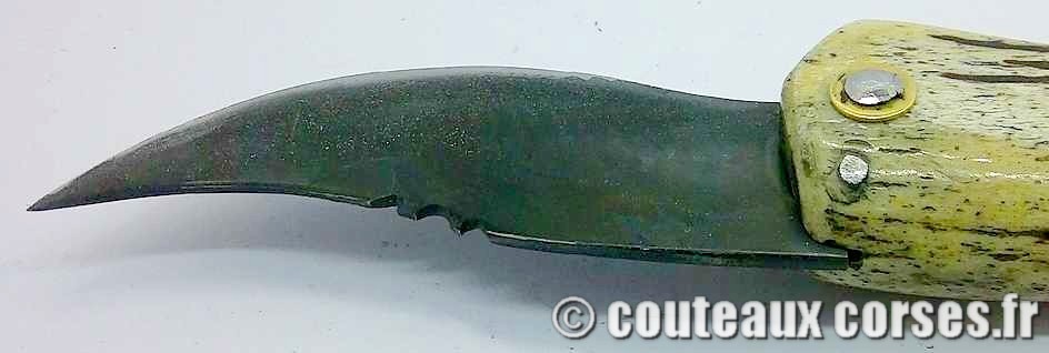 Couteau artisanal corse, A Vellutini 6 19cc Curnicciolu lame acier inox trempe douce 3.0 mm manche bouc-FGDSQ997-8