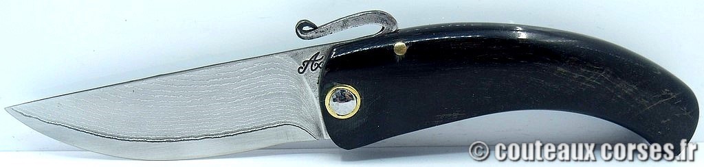 couteau corse artisanal piémontais corne bélier et acier carbone Couteau-corse-agostini-KFDO854-5