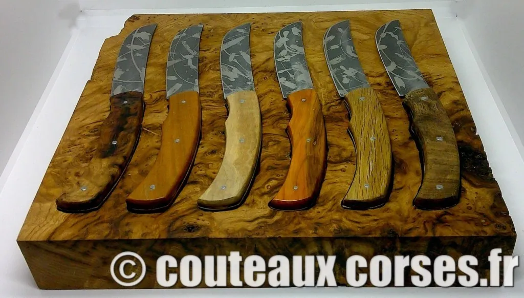 Cultella corsa Trombella acier 14c28 stonewashed et bois corses couteaux-corses-set-table-AT050225-1-1