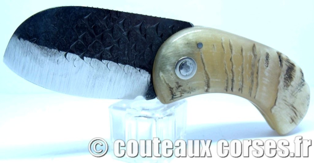 Corsican Bulldog acier carbone et corne de bélier SKA 1 couteau-corse-corsican-bulldog-carbone-ska-3387FDD1
