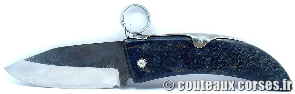 couteau corse artisanal piémontais corne bélier et acier carbone couteau-corse-cran-d-arret-anneau-ska-LDEN741-corne-1-3