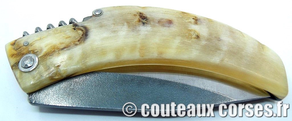 Curnicciolu tire bouchon king size acier carbone et corne de bélier2