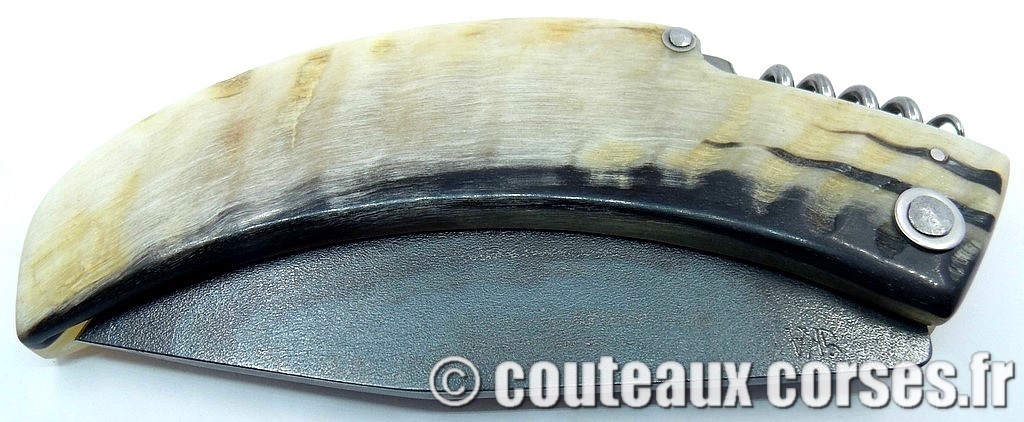 Curnicciolu tire bouchon king size acier carbone et corne de bélier2