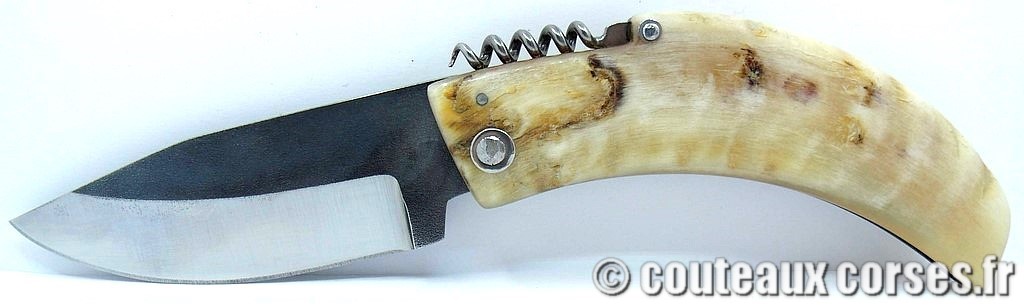 Curnicciolu tire bouchon king size acier carbone et corne de bélier-5