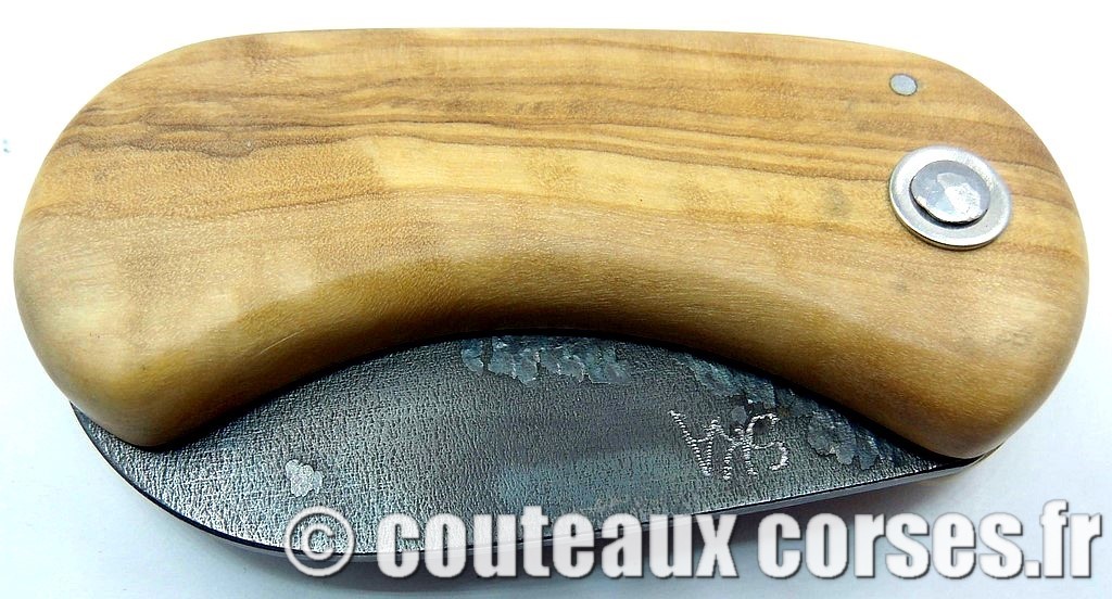 "Corsican Bulldog" acier damas "Corsican Bulldog" acier carbone et olivier-2.jpg