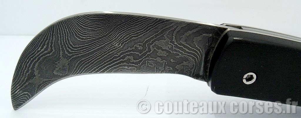 couteau-corse-laurent-bellini-Pastore-acier-damas-et-loupe de peuplier teintée et satbilisée-987