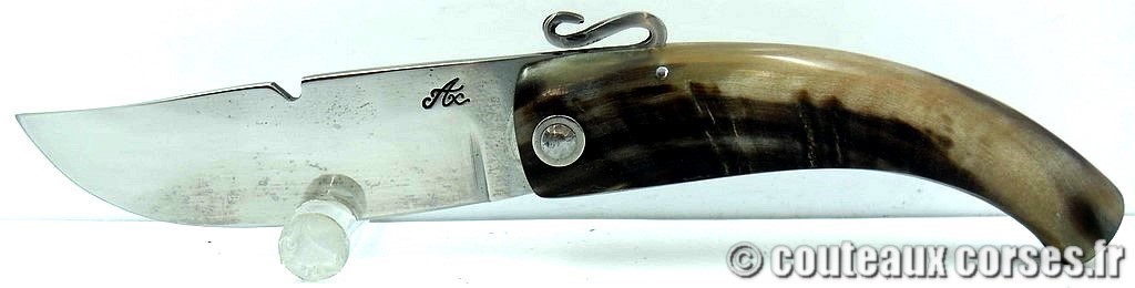 couteau corse artisanal piémontais corne bélier et acier carbone couteaux-corses-piémontais-damas-agostini-AX-PGFDE456-1-2-5