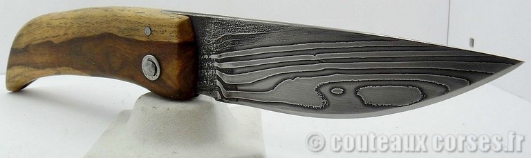couteau-corse-artisanal-damas-bois-de bois de gaiac-padovani-1-9-2