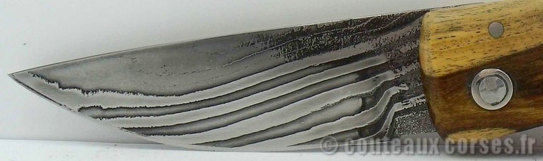 couteau corse artisanal bois d amarante et damas couteau-corse-artisanal-damas-bois-de bois de gaiac-padovani-1-6