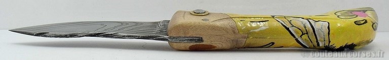 couteau corse artisanal Manu Padovani Couteau damas Manu Padovani - Hugo Mei-WCJ-4-9-2