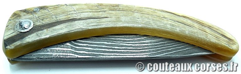 couteau corse curnicciolu damas et corne de belier 247 couteaux-corses-damas-padovani-aba-1