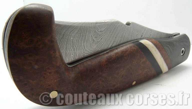 L'Anticu acier damas,carbone,corne et bruyère-9