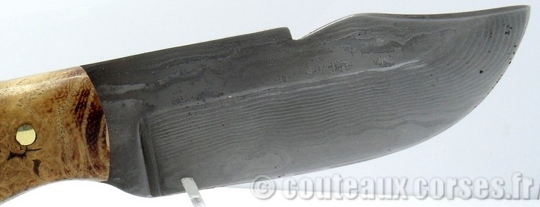 L'Anticu fixe skinner integral damas et loupe d'acacia étui kydex-9