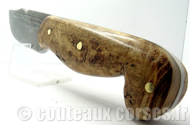 L'Anticu fixe skinner integral damas et loupe d'acacia étui kydex-11