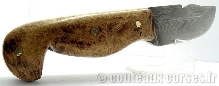 L'Anticu fixe skinner integral damas et loupe d'acacia étui kydex-11