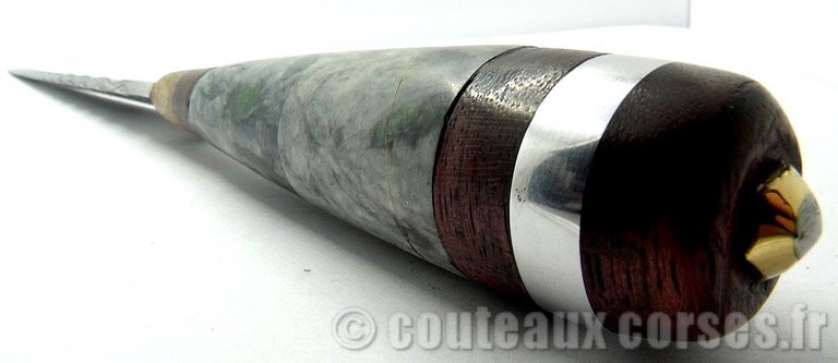 Stylet carbone et Verde d'Orezza, bruyère bague aluminium-5