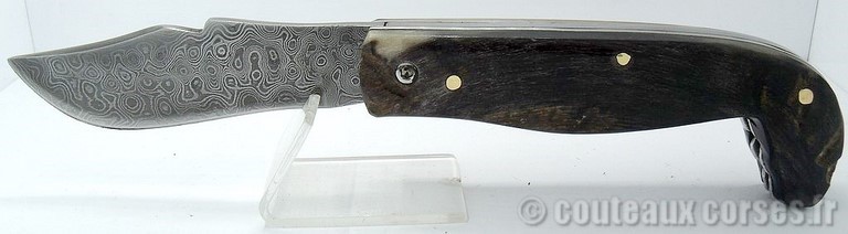 L'Anticu acier damas et corne de bélier-2