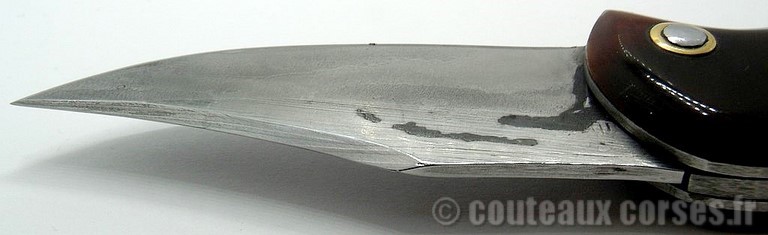 Couteau acier damas et acétate imitation tortue_45632