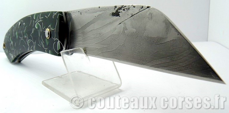 Couteau acier damas et composite inclusion_5467