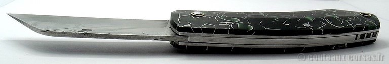Couteau acier damas et composite inclusion_435