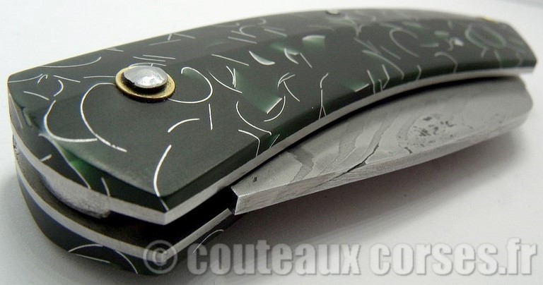 Couteau acier damas et composite inclusion_321456
