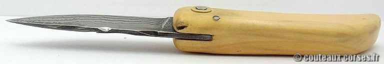Couteau Corse artisanal bois gaiac et damas couteau-corse-artisanal-damas-bois-de bois de gaiac-padovani-1-4