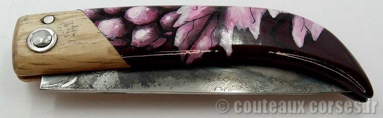 couteau corse artisanal bois d amarante et damas Couteau damas Manu Padovani - Hugo Mei-WCJ-2-2