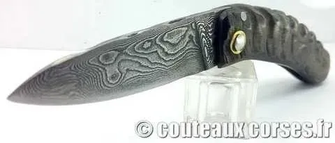 Couteau corse artisanal damas M Padovani Couteau corse artisanal damas