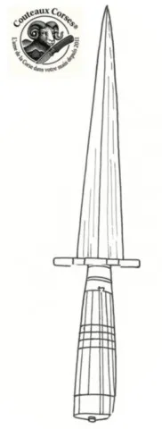 stylet corse double tranchant