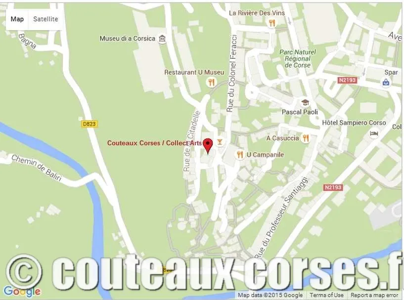 localisation Couteaux Corses, Collect Arts à Corte