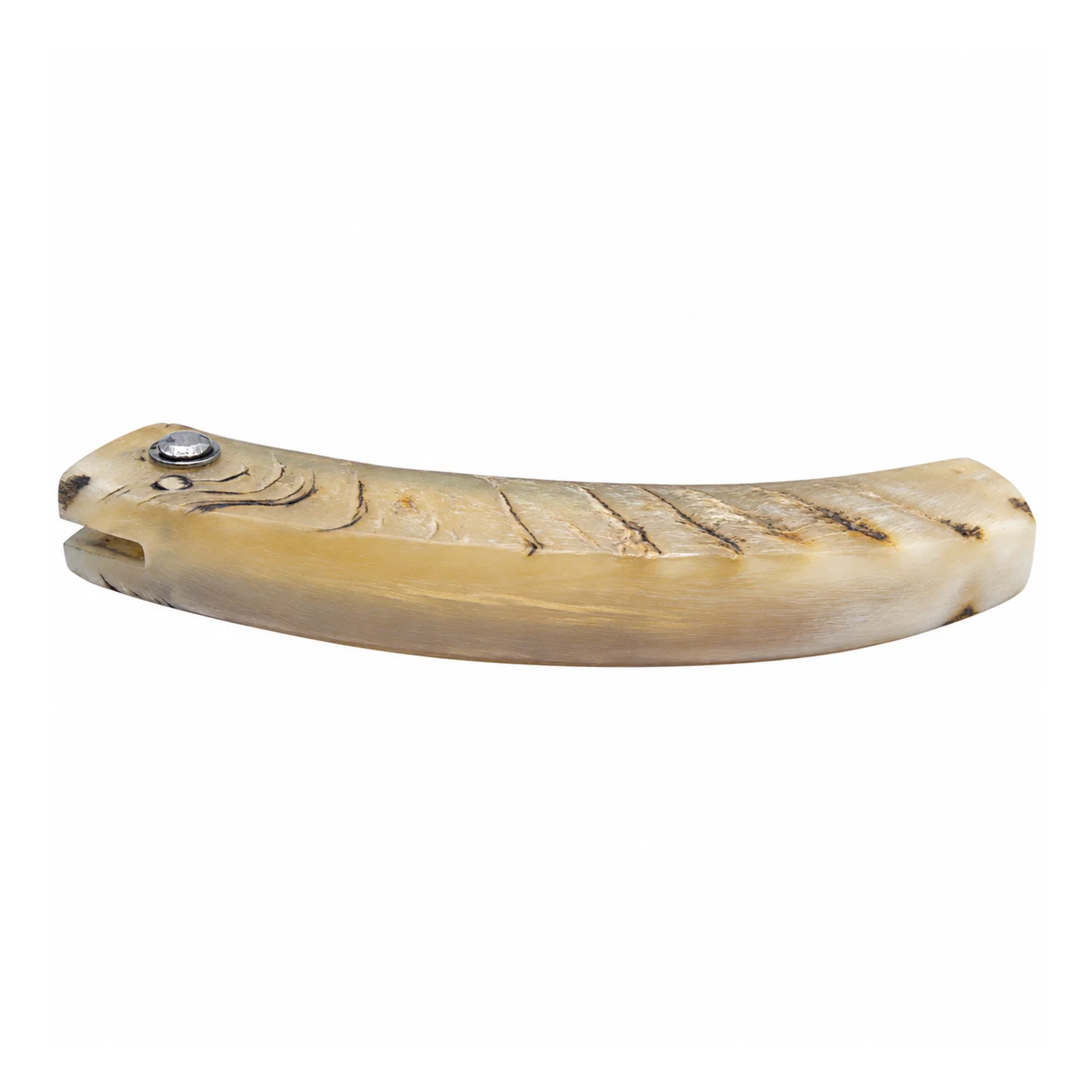 Coltello corso artigianale Manu Padovani – damasco e corno di montone, 98 mm